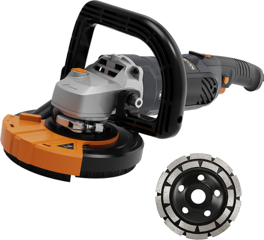 Betonschuurmachine – Betonslijper – Diamantslijper – Slijpmachine – Muurschuurmachine – 125 mm Diamantslijpkop – 1500 W Motor