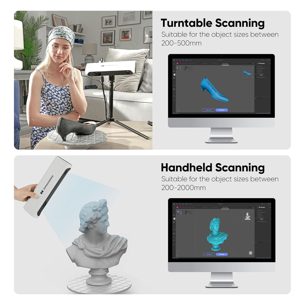 3D-scanner – Draagbare Scanner – 3D Digitizer – 3D Meting – 3D Modellering – Nauwkeurig Tot 0,1 Mm – Scansnelheid 10 Fps
