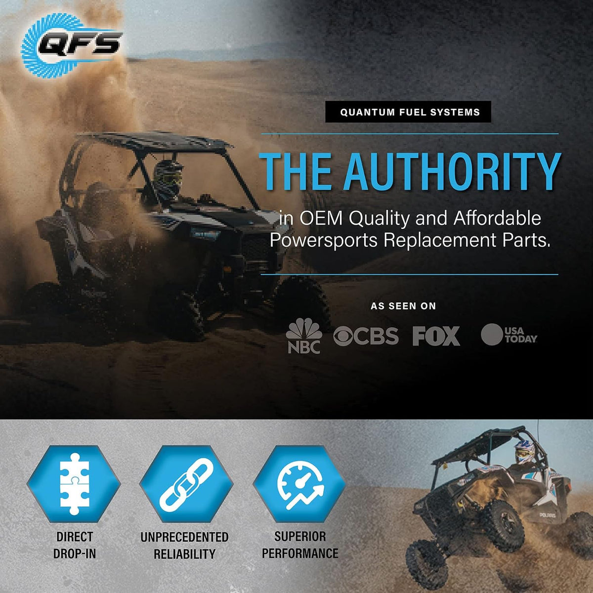 QFS-344FT-P Pol Forest 800 / Ranger 500 700 800 RZR 800 / Sportsman 550 700 800 850 Sportsman X2 2006-2020 ATV/Quad 265 LPH High Performance Brandstofpomp met installatieset Verbeterd