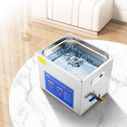 Ultrasone Reiniger – Sieradenreiniger – Ultrasoon Apparaat – Schoonmaakmachine – Juwelenreiniger – 10 Liter Inhoud – RVs Met Digitale Timer en Instelbare Verwarmingsfunctie