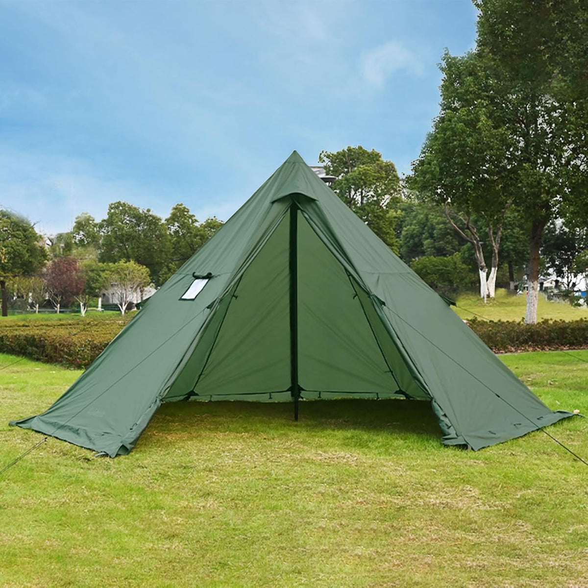 Hete tent met fornuiskrik en sneeuwrok, 3~5 personen, tipi-tent voor familiewandelingen, vissen, jagen, backpacken kamperen