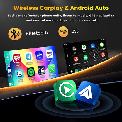 Autoradio Panda – Android Autoradio – Multimedia Systeem – Navigatie Radio – Stereo Bluetooth – 9 Inch Touchscreen – Draadloos CarPlay & Android Auto