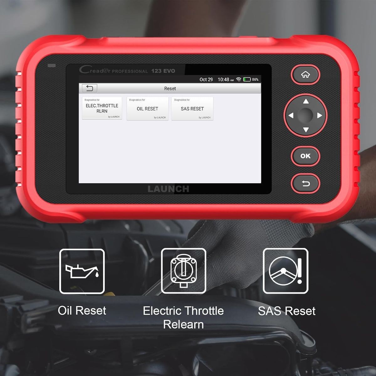 OBD2 Diagnoseapparaat – Autodiagnose Scanner – Foutcode Uitlezer – Auto Diagnosetool – Motor Scanner – Olie Service Reset – WiFi Updates – Touchscreen Android Interface