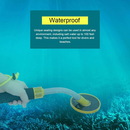 Metaaldetector Onderwater – Handmetaaldetector, Pinpointer, Schatzoeker, Metaalzoeker – Waterdicht Ontwerp – Pulsinductie – Trilling En Wit LED-Licht