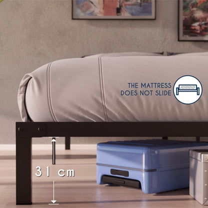 Dreamzie Bedframe 200x200 cm met Lattenbodem - Lattenbodem 200x200 met Poten - Hoogte van 35 cm - Stevige Structuur, Eenvoudige Montage en Opbergruimte