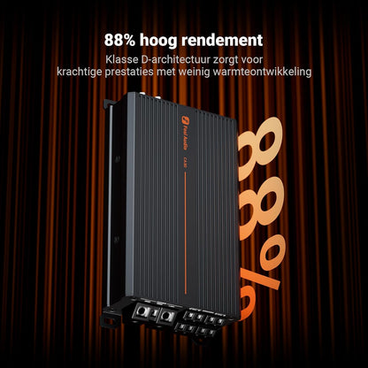 Fosi Audio CA30 4-kanaals Auto-versterker Klasse D, Onafhankelijke Crossover RCA/Hoog Niveau-ingang, 88% Efficiëntie 100Wx4 bij 4Ω/320W Gebrugd, met Lage Ruis voor Stereogeluidssysteem in Voertuigen