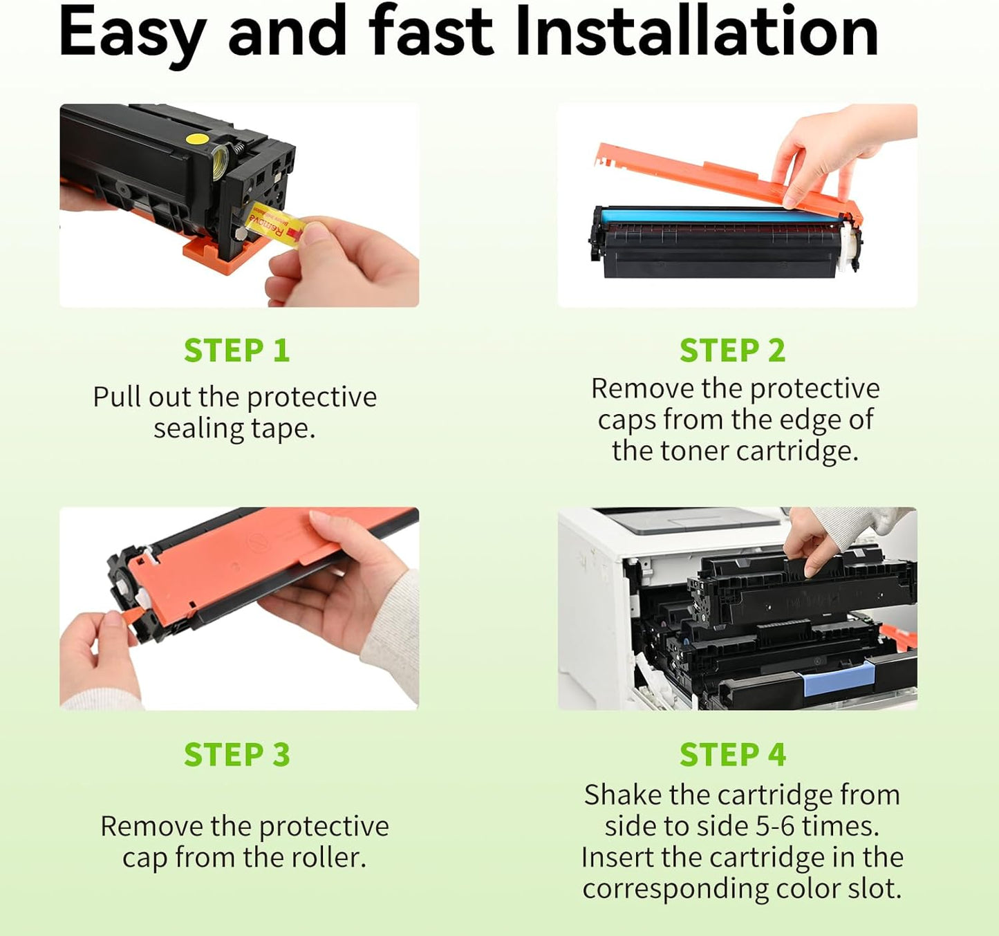 Compatibele Tonercartridge – Toner Set – Printcartridge – Lasertonercartridge – Toner Cartridge – Hoge Paginaopbrengst Tot 2400 Prints – Ingebouwde Chip Voor Eenvoudige Installatie