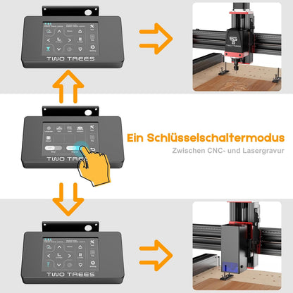 CNC freesmachine TTC450 Pro, 95% voorgemonteerd CNC-houtfrees, CNC frees voor het graveren van metaal, acryl, massief hout, 3-assige graveermachine, werkgebied: 460 x 460mm