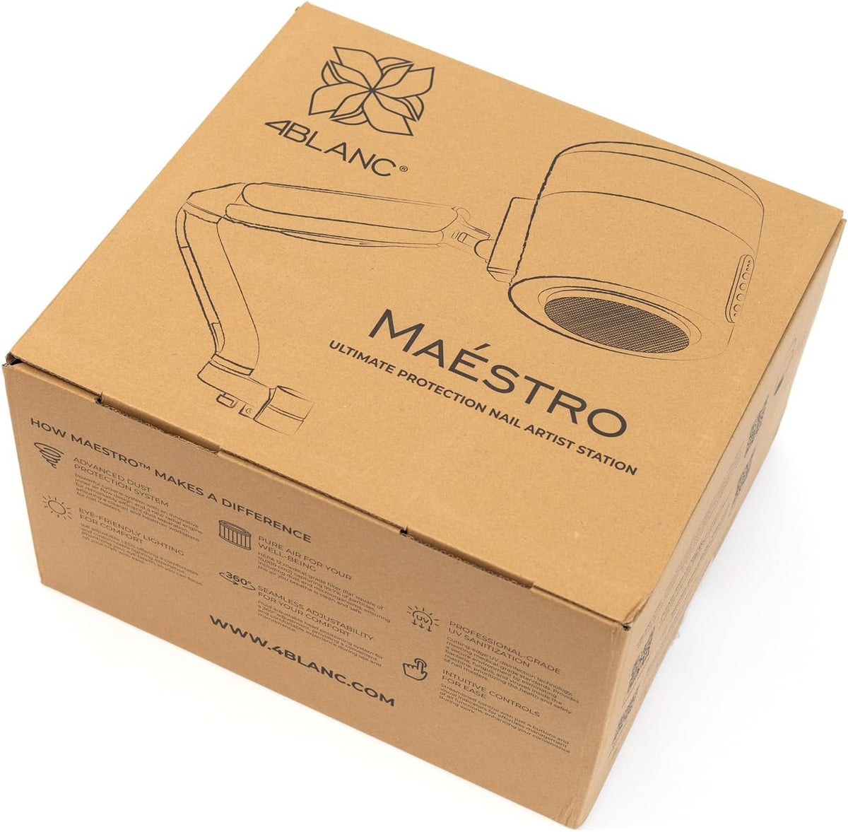 Stofverwijderaar – Nagelstofafzuiger – Nagelafzuiger – Manicure Afzuiger – Nageltafel Afzuiging – HEPA 12-Filter Van 10.000 Cm² – UV-Desinfectie