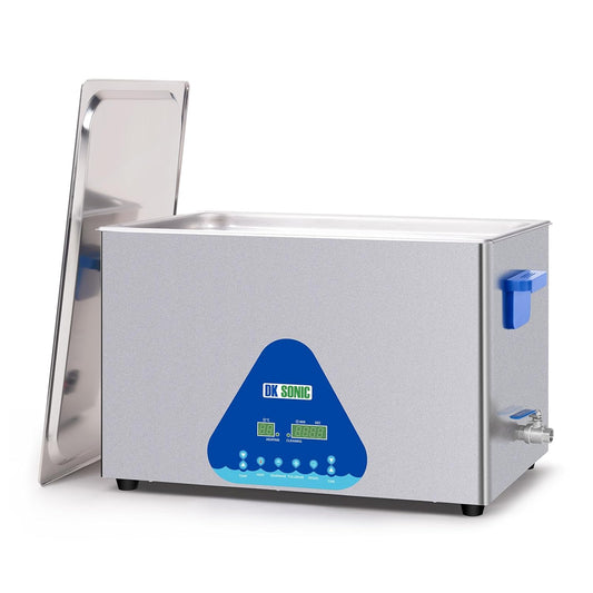 DK SONIC Industriële Ultrasoon Reiniger, 30L 600W Geluidsreiniger met Verwarming & Timer, Digitale Bediening voor Motoren, Carburateurs, Kettingen (Inclusief Mandje)