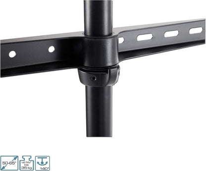 EasyLife – Design TV Trípode in Schildersezelstijl – TV Statief Voor Toestellen Tot 65 inch & 35Kg – 140° Draaibaar – in Hoogte Verstelbaar+Kabelmanagement – VESA tot 400×400 (Zwart/Donker Walnoot)