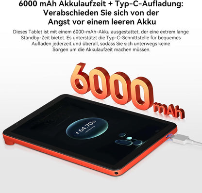 Blackview Zeno 1 8 inch tablet Android 15 90Hz 800 x 1280 – ultra licht en compact gaming, T615 8 Core AI Chip, 18 GB RAM + 256 GB ROM (2 TB TF)/4G LTE + WiFi5G/Face ID/6000 mAh/8 MP + 8 MP/Widevine