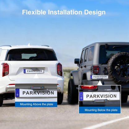 PARKVISION Achteruitrijcamera Draadloos 5 inch met Zonne-energie - 5000mAh Accu, FHD Monitor, 2.4 GHz, Geschikt voor Auto's en Campers