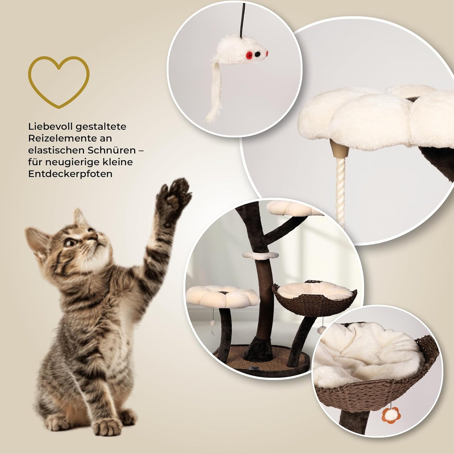 Krabpaal – Krabmeubel – Kattenboom – Klimpaal – Kattenmeubel – 145 cm Hoog – Duurzaam Sisal & Stevig Ontwerp