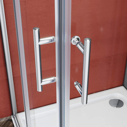 Douchecabine – Hoekdouche – Douchewand – Douchecabine Schuifdeur – Glazen Douchewand – 100x100 cm – 5 mm Gehard Veiligheidsglas