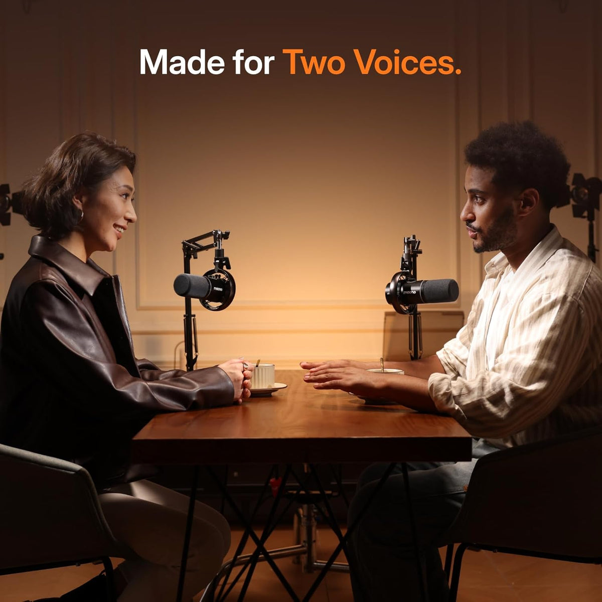 MAONO PD200W hybride draadloze podcast-microfoon voor pc, XLR-USB-dynamische microfoonset met arm, software, ruisonderdrukking, voor zangopnames, streaming, inhoud maken, thuisstudio, voice-over