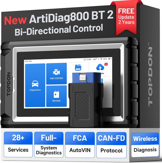 OBD2 Diagnoseapparaat – Autodiagnose Scanner – Foutcode Uitlezer – Auto Diagnose Tool – Auto Scanner – Volledige Systeemdiagnose – 28 Resetfuncties – Draadloos Met Bluetooth 5.0 - QUORE