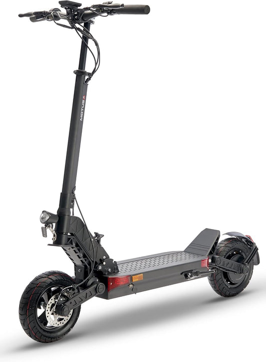 Motus Scooty Pro Elektrische step, 25 km, 70 km looptijd, 280 Wh – 946 Wh | volwassenen/kinderen, opvouwbaar, draagbaar, elektrische scooter, 8,5 inch – 10 inch, 3 snelheden, lcd-display