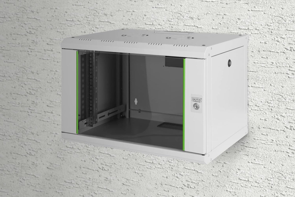 DIGITUS Netwerkkast - 19 inch rack - 7HE - Wandmontage - 450 mm diep - Draagvermogen 100 kg - Unique Serie - Grijs