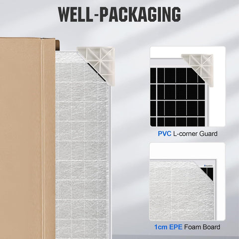 Zonnepanelen met Stekker - Zonnepaneel-Oplader - Zonnepaneel - 120W - Inc. 12V Zonnepaneel - Zonne-Laadregelaar - Zonnekabel - Z-Bevestigingsklemmen - voor Camping - Caravan - Huishouden - Off-grid-systeem - Noodsituatie