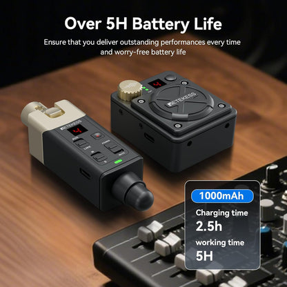 Draadloos In-Ear Monitorsysteem – Draadloos Digitaal Monitorsysteem – In-Ear Monitor – Monitoringsysteem – Monitorset – 8 Onafhankelijke Kanalen – Mono/Stereo Schakelbaar