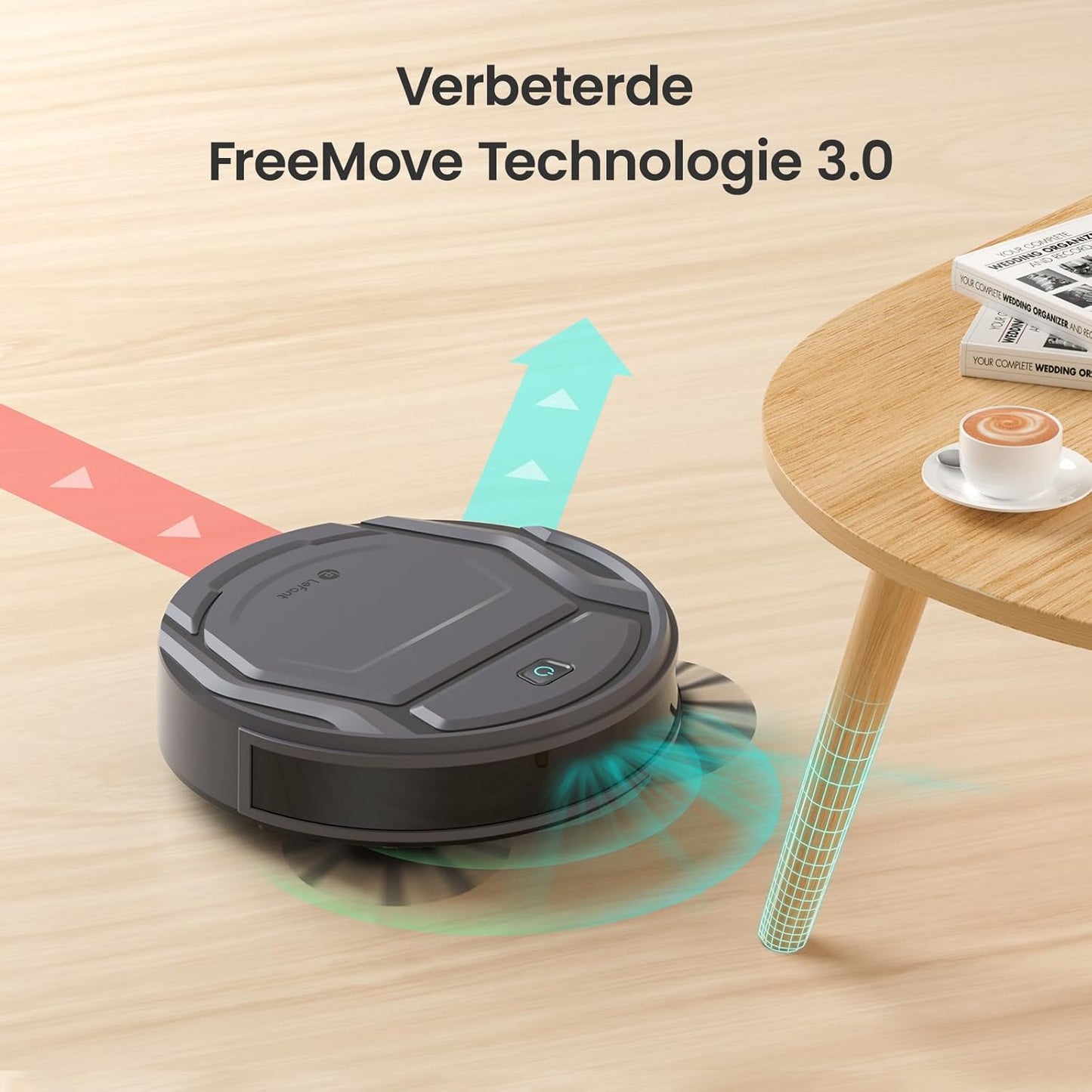 Lefant Robotstofzuiger M210P, Dun & Stil, 2200 Pa Zuigkracht, WiFi/Bluetooth/Alexa & App, 6 Reinigingsmodi, Zelfopladend, Tot 120 Min Looptijd, Ideaal Voor Dierenharen, Harde Vloeren & Tapijt