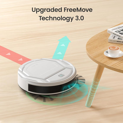 Robotstofzuiger – Robotstofzuiger met afstandsbediening – WiFi Stofzuiger – Slimme Stofzuiger – Automatische Stofzuiger – Krachtige Zuigkracht 2200 Pa – Compact 7,85 cm Hoog – Wit