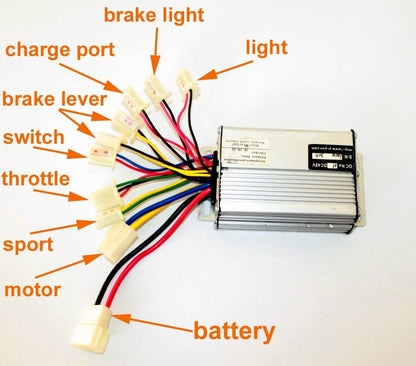 36V48V 1000W UNITEMOTOR Geborstelde Motor MY1020 met Controller en Throttle Motorfiets MX500 Opgewaardeerde Motor Kit
