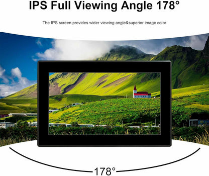 VSDISPLAY 7 inch industriële touchscreen-monitor, IP65 frontplaat, 1024 x 600, 350 nits, capacitieve 10-punts touch, groot temperatuurbereik, aluminium behuizing