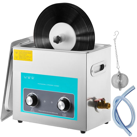 Ultrasone Reiniger – Ultrasoon Schoonmaakapparaat – Juwelen Reiniger – Bril Reinigingsapparaat – Horloge Reiniger – 6 Liter Roestvrij Staal – 40 kHz Ultrasoon Geluid