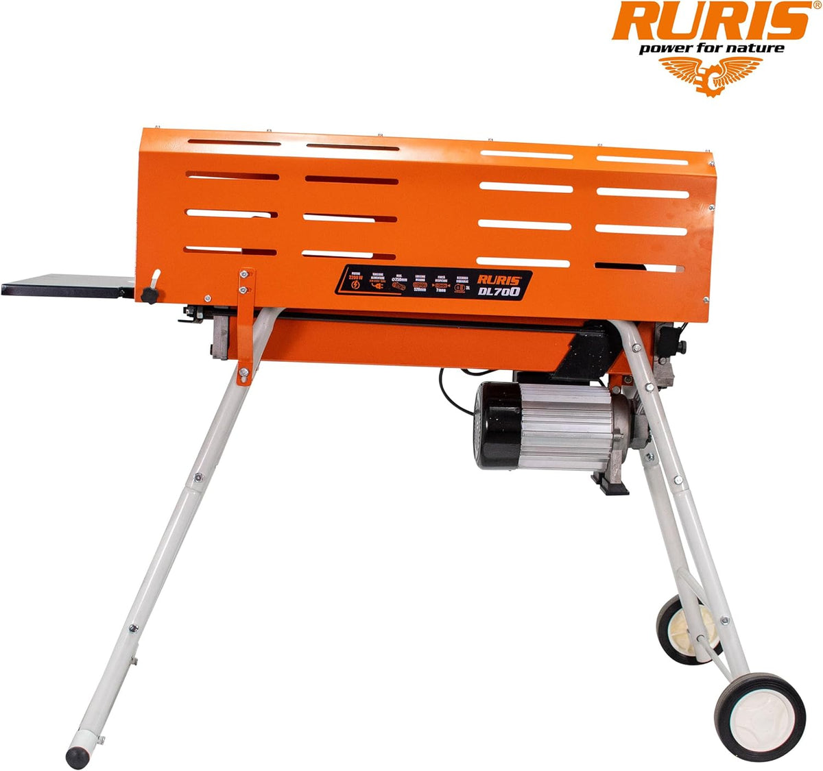 RURIS Ruris DL700-2200 W elektrische houtsplijter - met houder en kooi