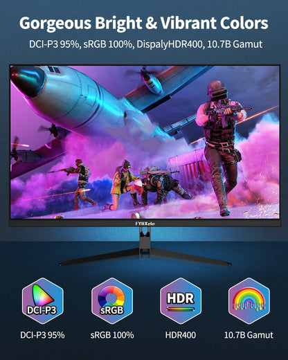 32" 4K Gaming Monitor, UHD 3840 x 2160, 144Hz 1ms, IPS HDR4000, Ultrawide met HDMI, DisplayPort, Freesync & G-sync compatibel, VESA