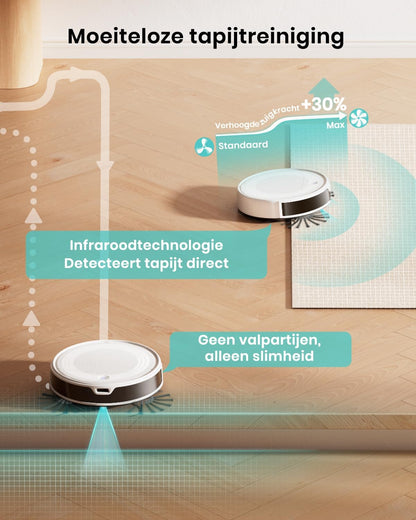 Lefant M310 Ultra Robotstofzuiger, 6000 Pa, lasernavigatie, nauwkeurige obstakelvermijding, bediening via app/Alexa, anti-klitten, ideaal voor dierenharen, haar en harde vloeren, M310 Ultra
