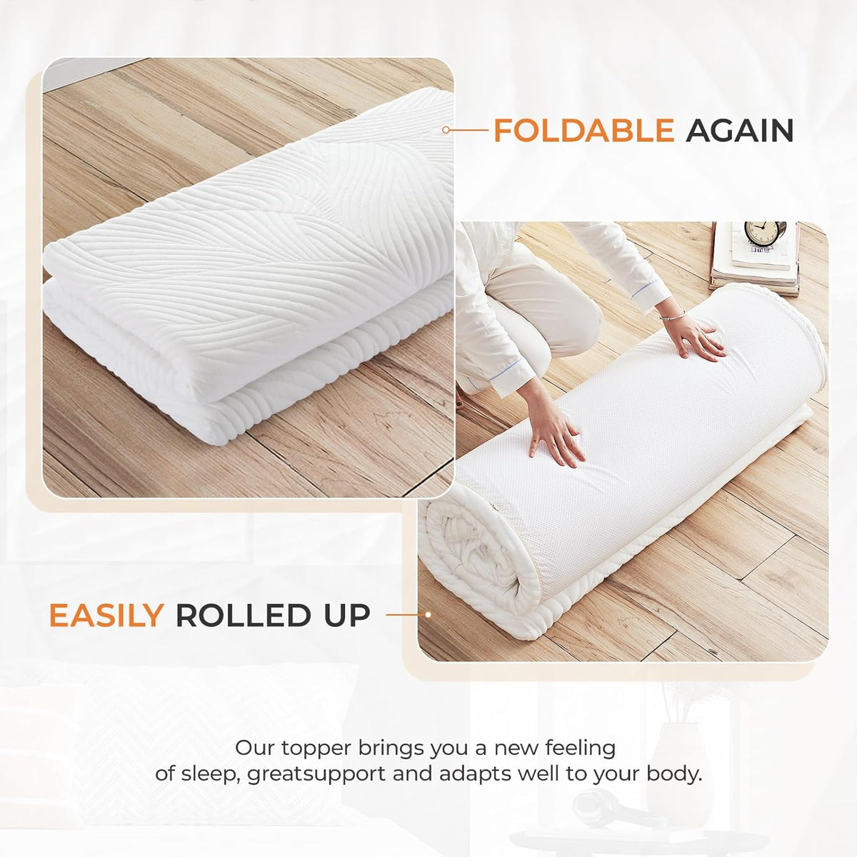 Matrastopper – Topper – Matrasbeschermer – Matrasverbeteraar – Slapen – 180 x 200 cm – Gel Traagschuim – Afneembare Wasbare Hoes