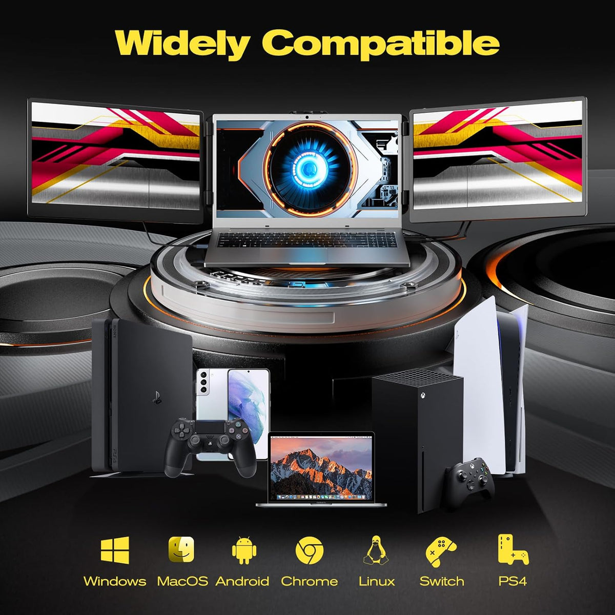<font dir="auto" style="vertical-align: inherit;"><font dir="auto" style="vertical-align: inherit;">        KEFEYA Laptop Screen Extender, 14" FHD 1080P IPS Portable Monitor, Triple Monitor for 13"-17.3", Work for Windows/Mac/Chrome        </font></font>