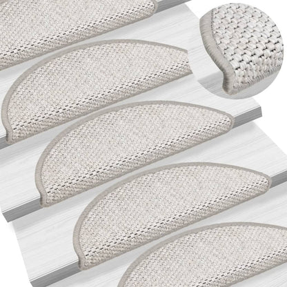 Trapmatten – Traptredenbekleding – Traptrede Matten – Traplopers – Trapbekleding Zelfklevend – Sisal Look – Set Van 15 Stuks – 56x17x3 cm – Antislip & Duurzaam