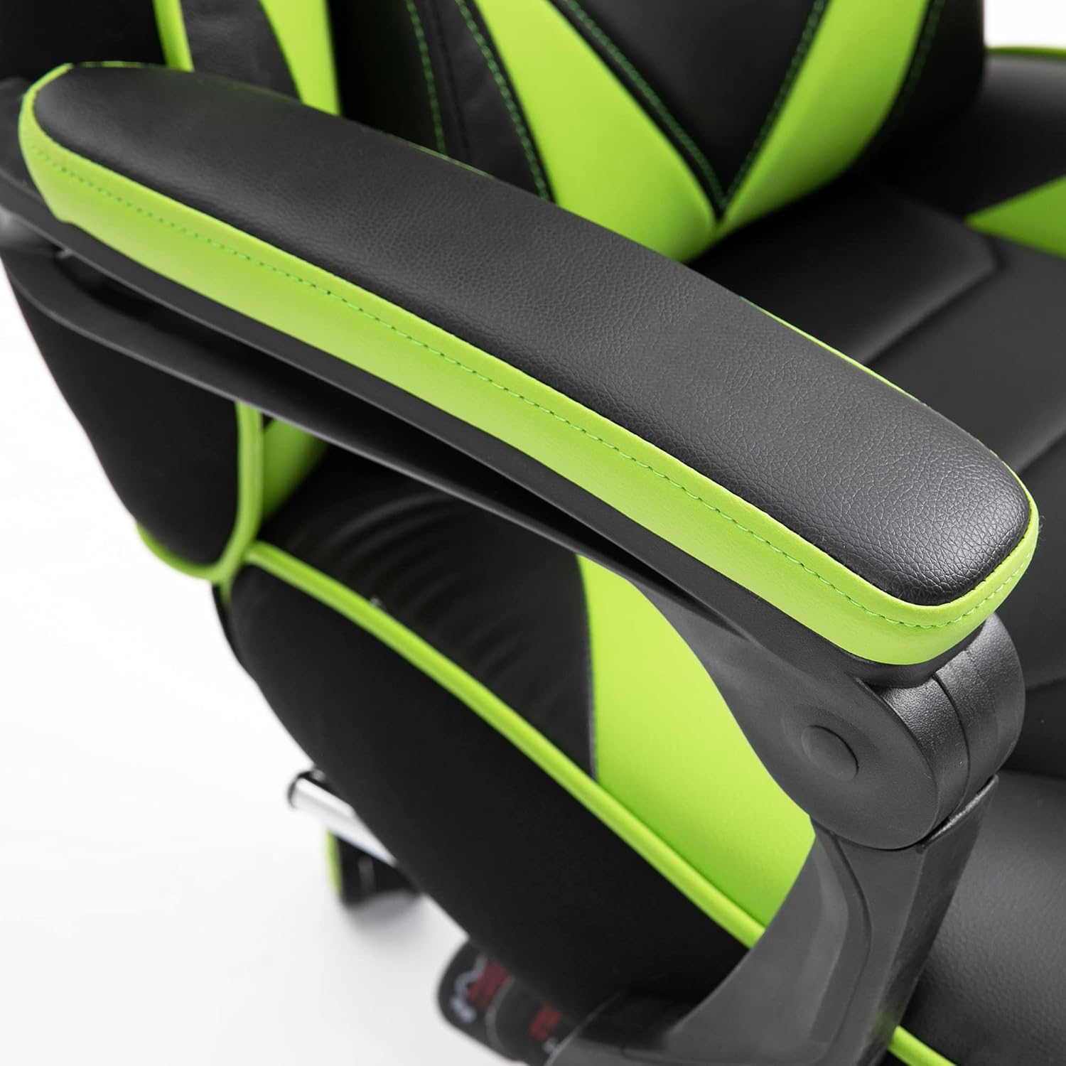Vinsetto Ergonomic Gaming Chair, Comfortable Office Chair with Footrest, Headrest and Lumbar Cushion, Height Adjustable, Black and Green - QUORE