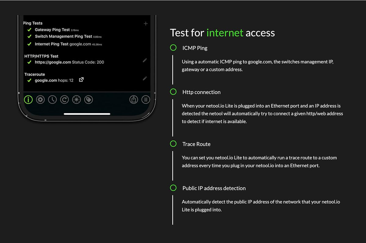 IO retetester NE1E netool.io Lite Smarter retetester netwerk