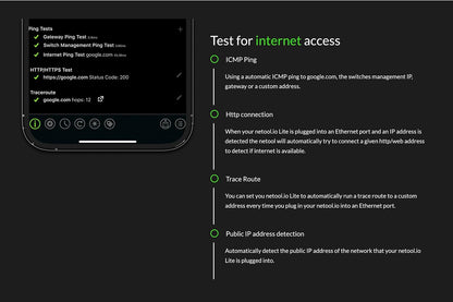 IO retetester NE1E netool.io Lite Smarter retetester netwerk