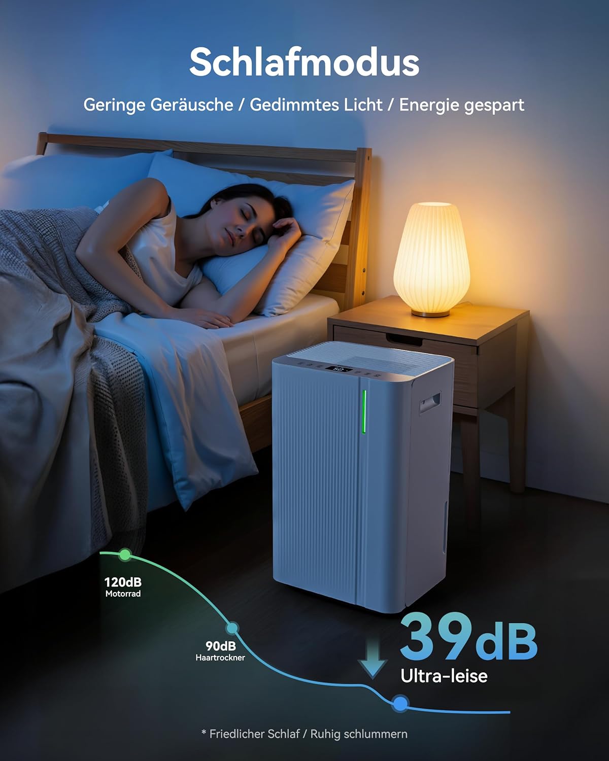 EUHOMY Elektrische luchtontvochtiger 20 l/dag kelder met afvoerbuis, stille en energiezuinige luchtontvochtiger met automatische ontdooiing, timer, luchtontvochtiger voor