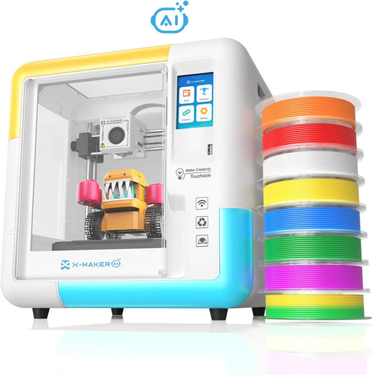 3D-printer – 3D-Printer Voor Thuis – 3D-Printer Voor School – Creatieve 3D-Printer – AI 3D-Printer – Intuïtieve AI-Ontwerpapplicatie – Inclusief 8 Stuks PLA-Filament