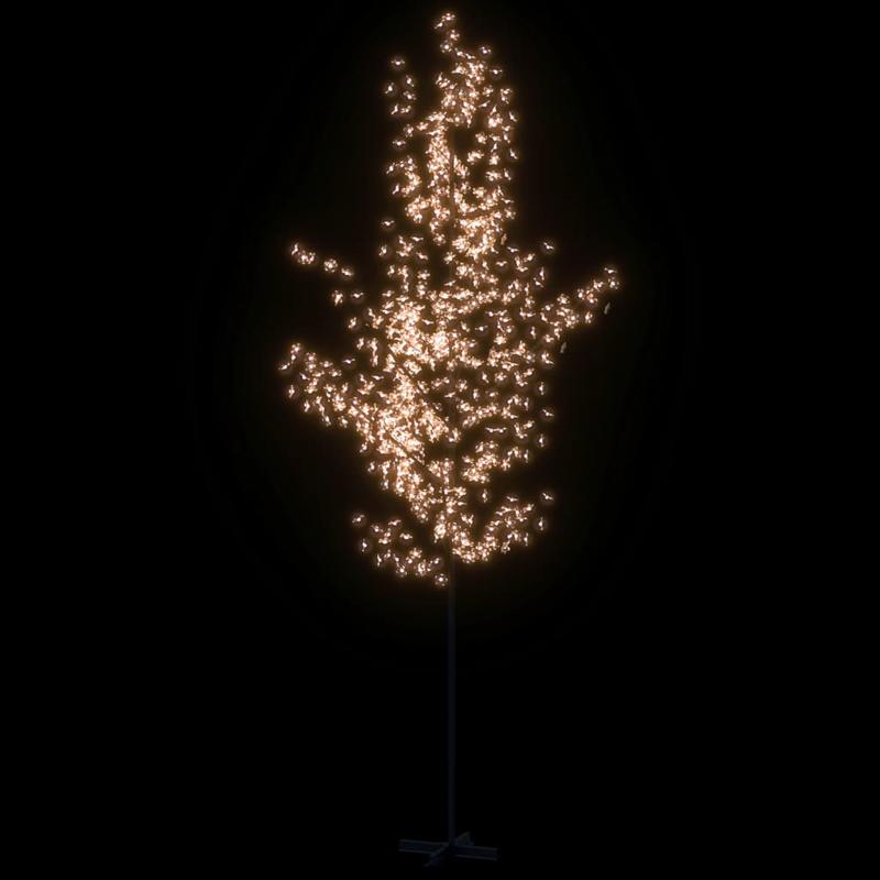 Extra Large 400cm Tall Warm White Cherry Blossom Tree with Clear Cable Lights - Sturdy Steel/Plastic Construction, Indoor/Outdoor Christmas Decoration for Home, Mall, Hotel Lobby, Courtyard - Elegant Winter Tree with Blooming