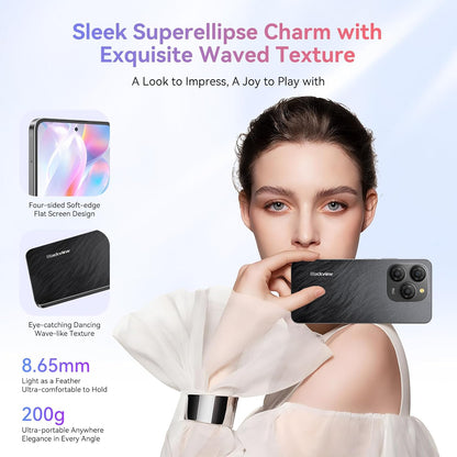Blackview SHARK 9-5G Android Smartphone 14 24GB+256GB/2TB,50MP+8MP Mobile, 6.67" 90Hz 700nits, Battery 5000mAh, Face ID/Fingerprint/FM/NFC/Super PD/2.7Ghz 8 Cores Free Mobile Phones