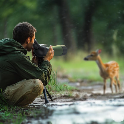 Gosky Bijgewerkt 20-60x80 spotting scope met statief en draagtas en smartphone-adapter - BAK4 schuine telescoop - waterdichte scope voor schieten, jacht, vogelobservatie, natuurlandschap