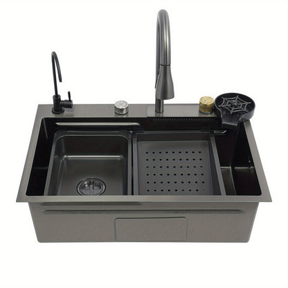 Stainless Steel Sink, For Manual Washing And Cleaning Of Food, Fruits, And Vegetables, For Kitchens Homes, Bathrooms, Farms, Backyards, Garages, Laundries