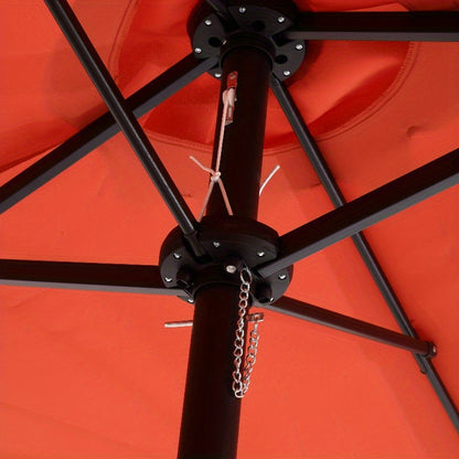 Buitenparasol – Tuinparasol – Terrasparasol – Zonnescherm – Schaduwdoek – Oranje – 4,51 Meter Extra Groot – Slingermechanisme Gemakkelijk Openen
