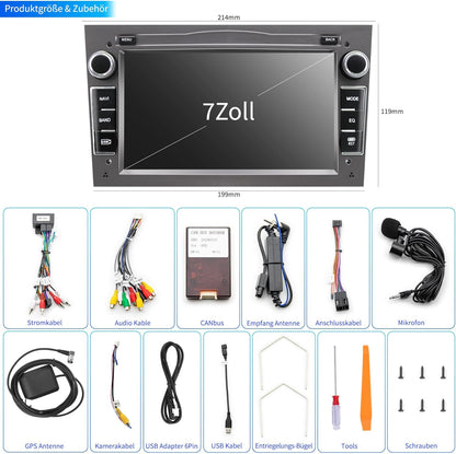 Autoradio – Autostereo – Inbouwradio – Auto Multimedia – Autoradiosysteem – Android 13 – 7-Inch Touchscreen – GPS Navigatie – CarPlay – Bluetooth – Wifi – MirrorLink – Stuurwielbediening – FM-Radio – 2 GB RAM – 32 GB Opslag