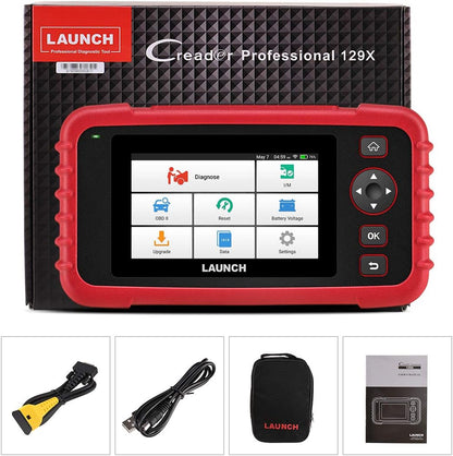LAUNCH CRP129X OBD2 Diagnose Android, 4 systeemdiagnoses met olie-reset, EPB/SAS/TPMS en gasaanname, AutoVIN voor kleine winkels en doe-het-zelvers (upgrade van CRP129)