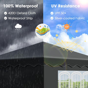 Paviljoen - Tuinpaviljoen - Partytent - Tuintent - Pop-up Kliksysteem - Stabiel - Opvouwbaar - Waterdicht - Winterbestendig -  50+UV-Bescherming - voor Tuin - Buiten - Achtertuin - 420D Oxford - Metalen Frame - 3 x 3 m - Zwart