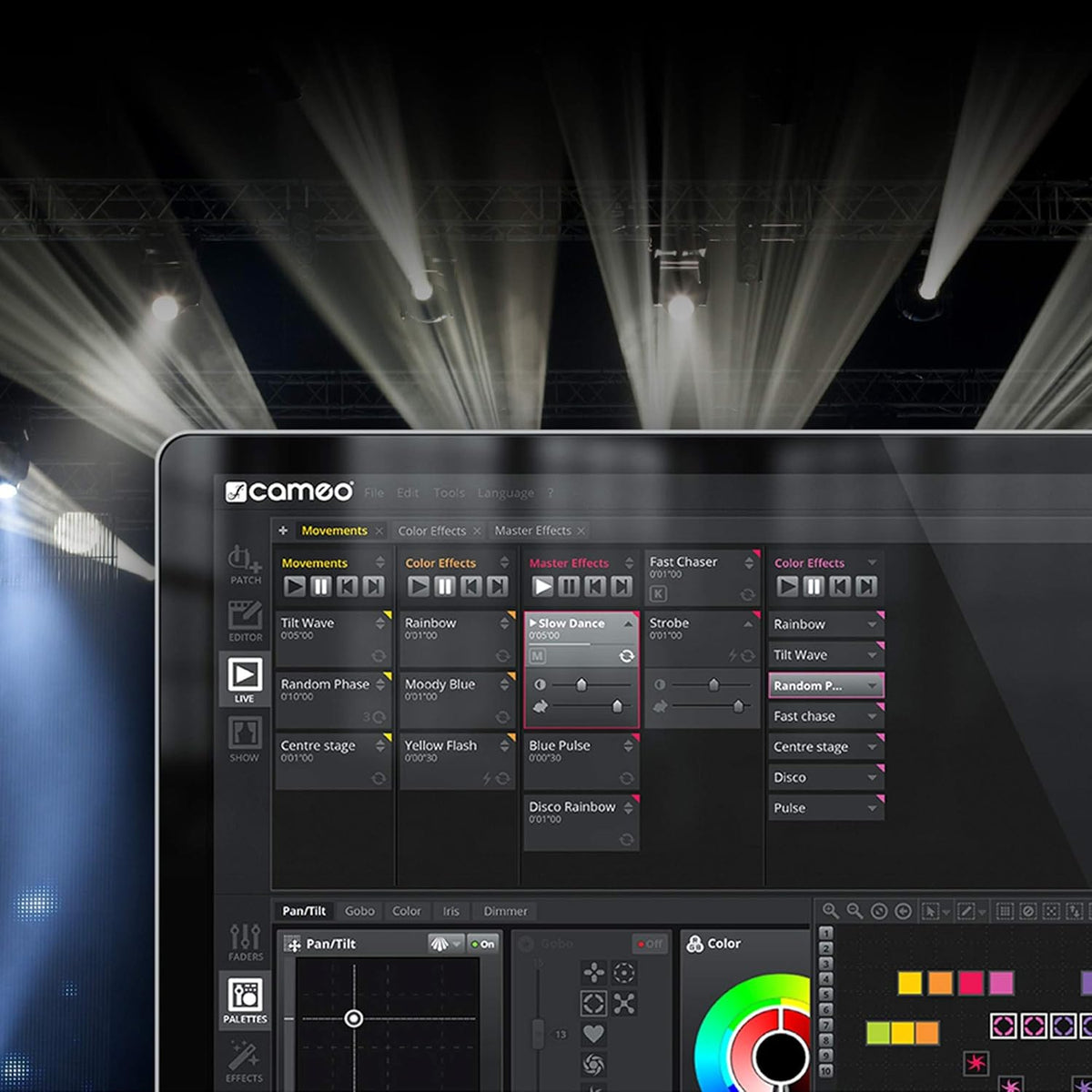 Cameo DVC CUE - USB naar DMX-interface met maximaal 2048 DMX-kanalen en verlicht bedieningspaneel